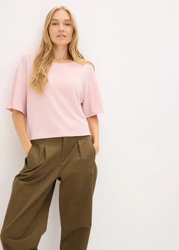 Kort topp i boxy passform, bonprix