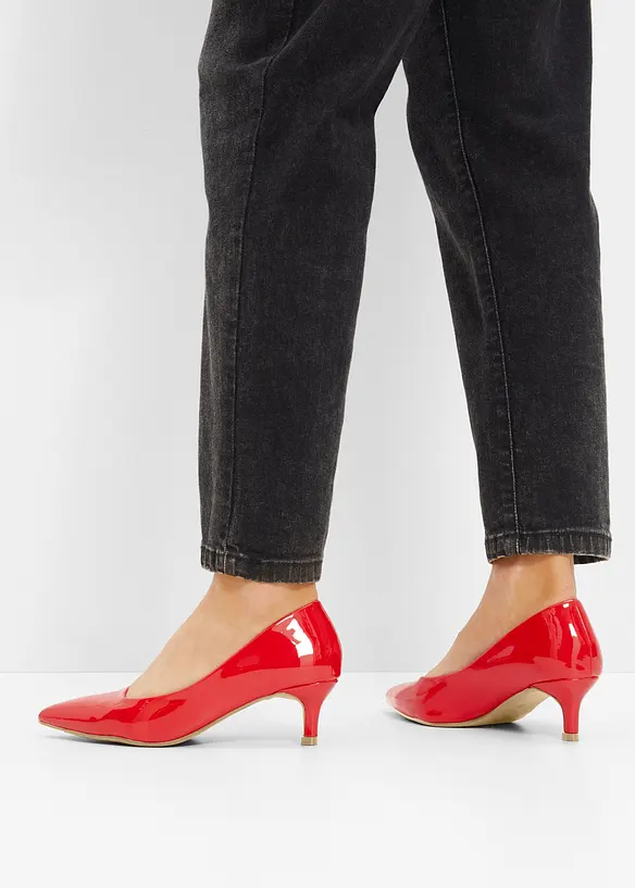 Pumps i lakk-look, bonprix