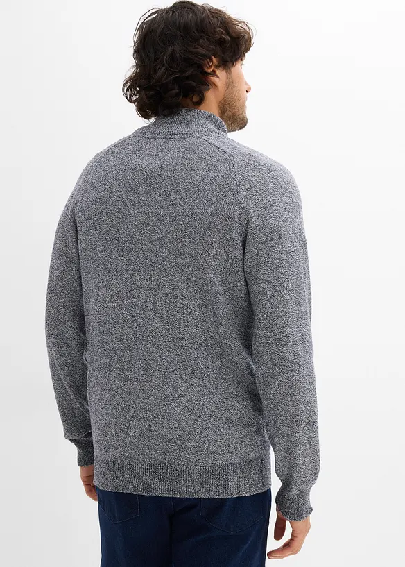 Half zip-genser med resirkulert bomull, bonprix