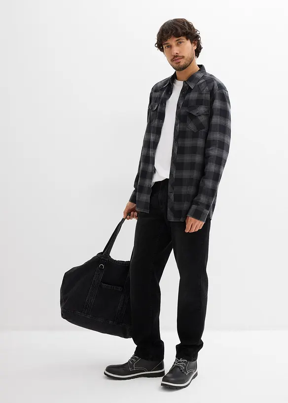 Flanellskjorte i 100% bomull, bonprix