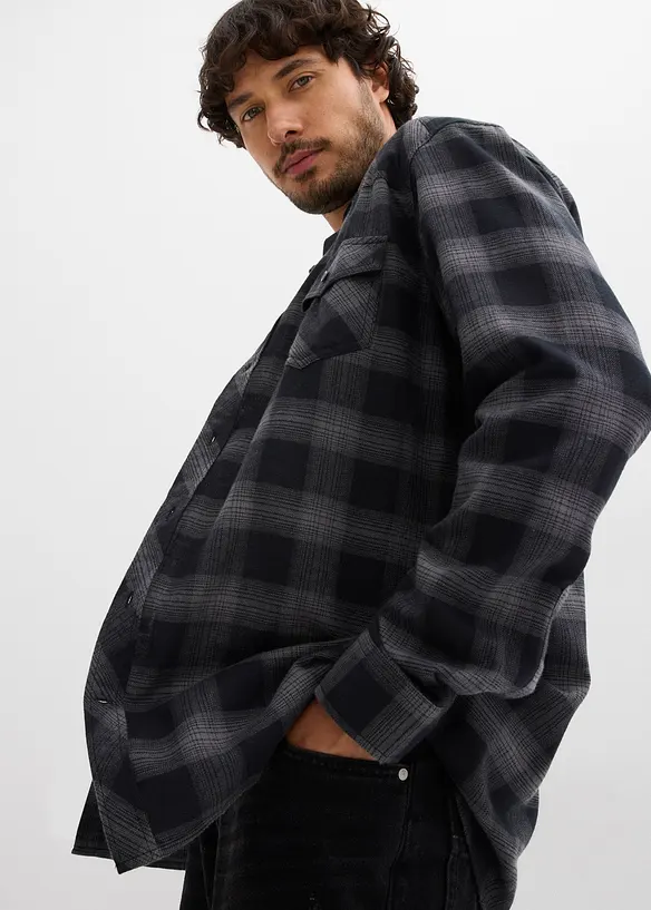 Flanellskjorte i 100% bomull, bonprix