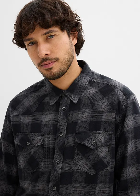 Flanellskjorte i 100% bomull, bonprix