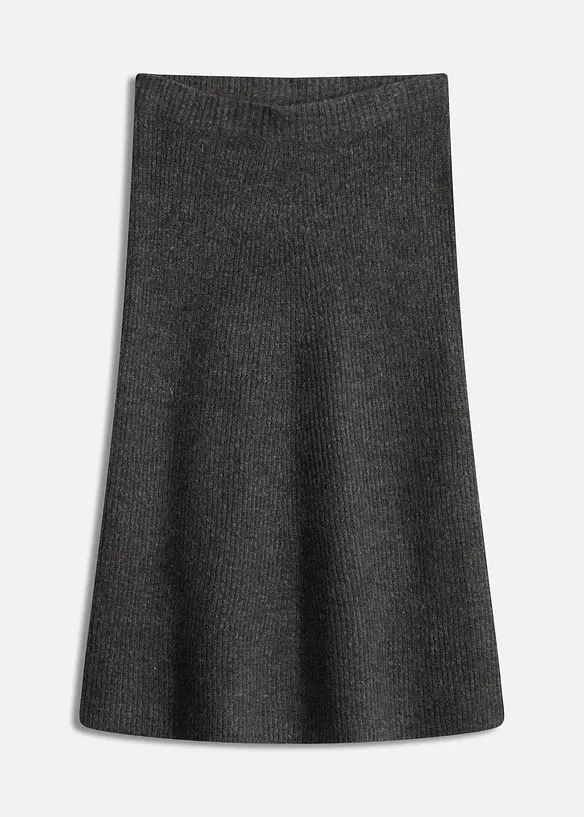 Midi strikkeskjørt, bonprix