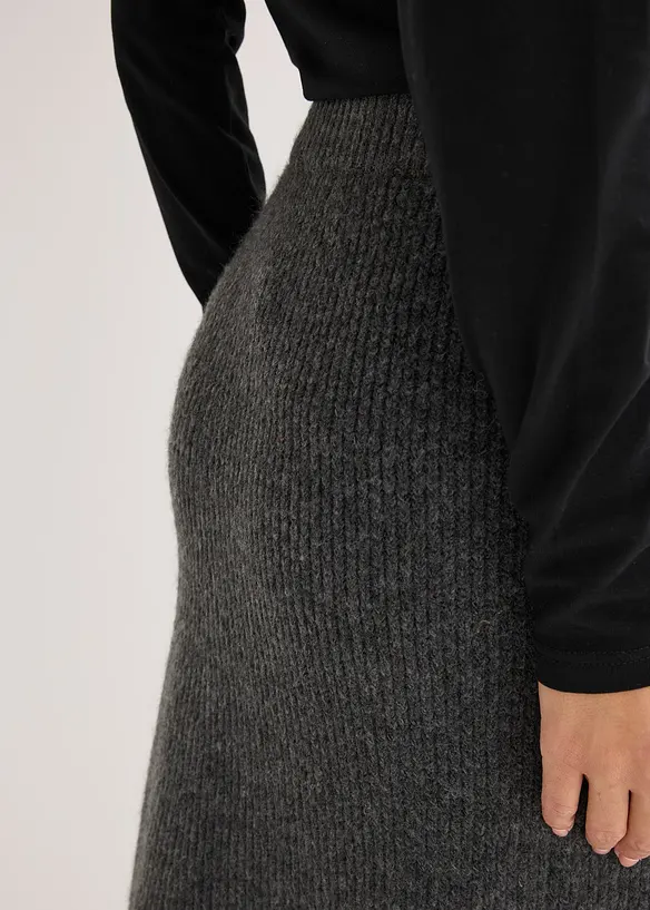 Midi strikkeskjørt, bonprix