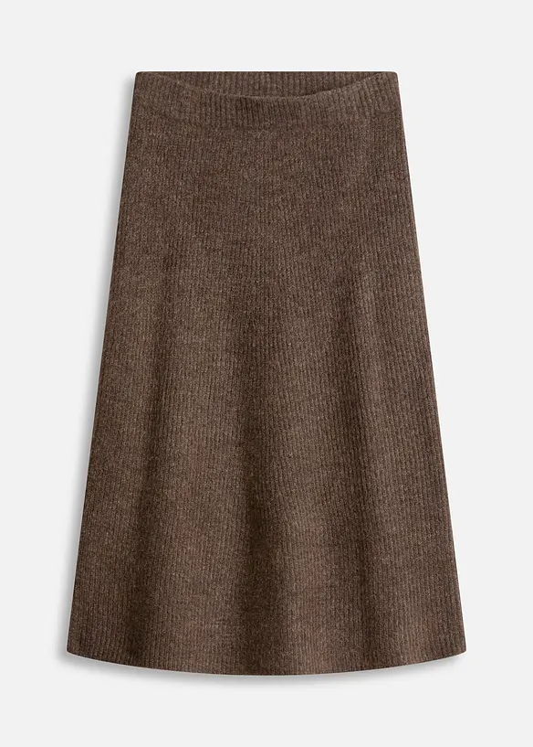 Midi strikkeskjørt, bonprix