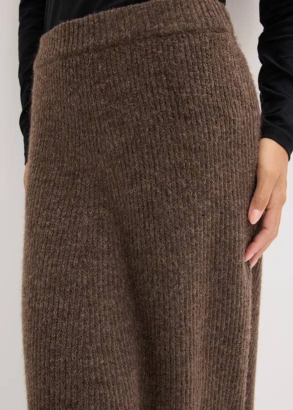 Midi strikkeskjørt, bonprix