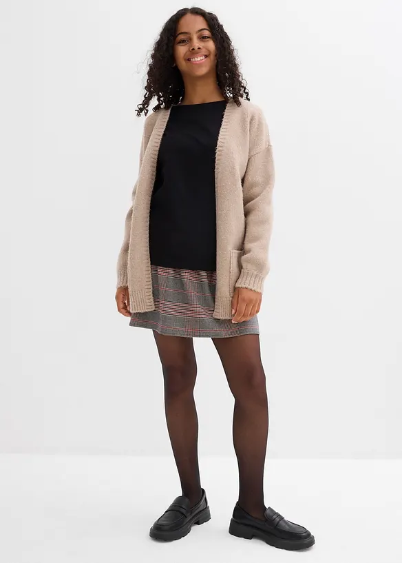 Langermet topp i økologisk bomull med elastan, bonprix