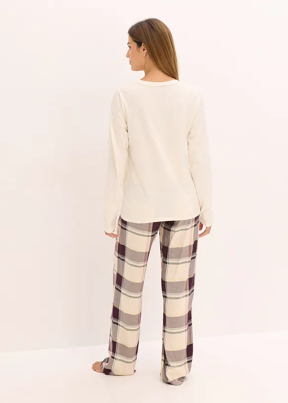Pyjamas med myk, vevd bukse og gaveforpakning, bonprix