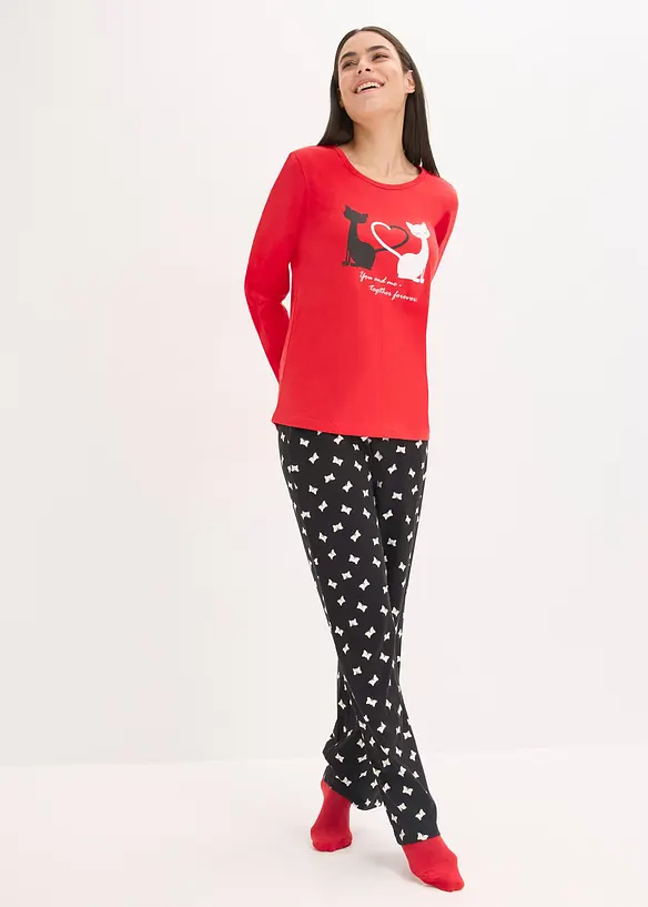 Pyjamas med sovemaske, bonprix