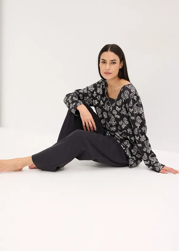 Pyjamas i 100% bomull, bonprix