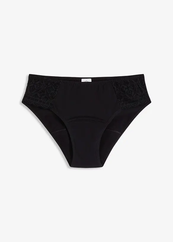 Menstruse med høy midje og middels høy absorberingsevne (2-pack), bonprix