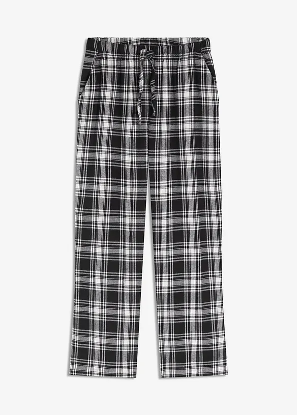Vevet pyjamasbukse av flanell, bonprix