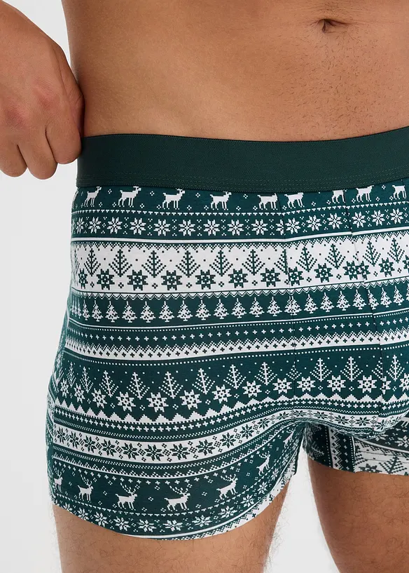 Boxershorts med bomull i ettersittende modell (3-pack), bonprix