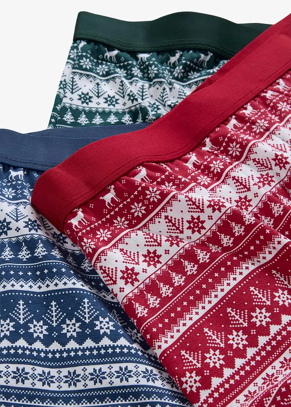Boxershorts med bomull i ettersittende modell (3-pack), bonprix