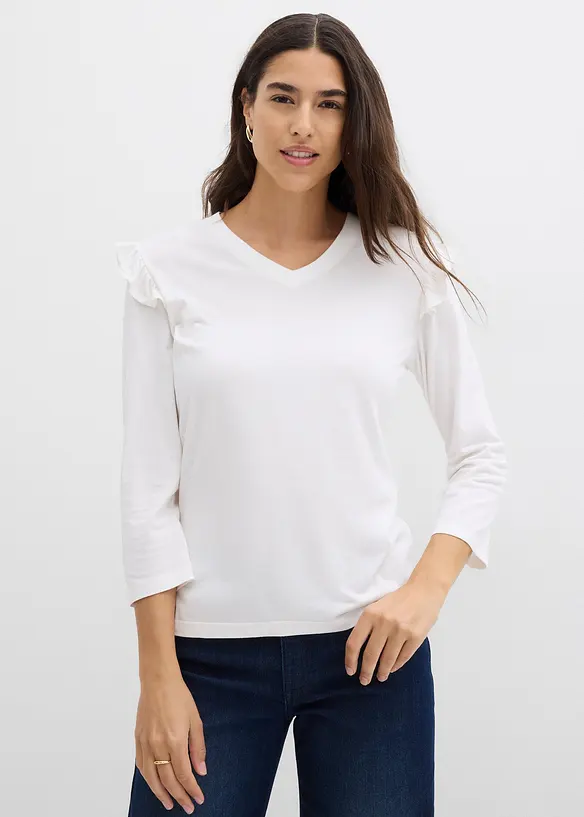 Jerseytopp av bomullsmiks, bonprix