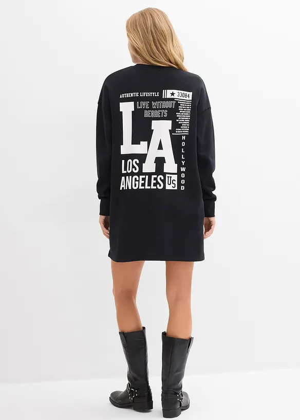 Sweatshirtkjole i 100% bomull, bonprix