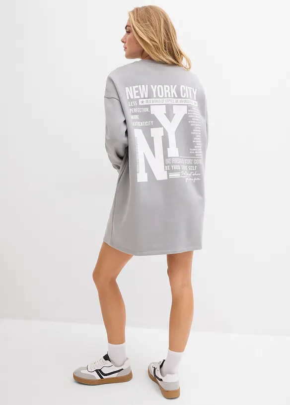 Sweatshirtkjole i 100% bomull, bonprix