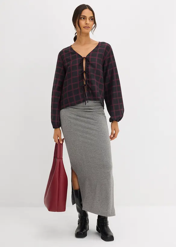 Oversized bluse av  myk viskose, bonprix