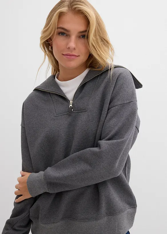 Sweatshirt i myk bomullsmiks, bonprix