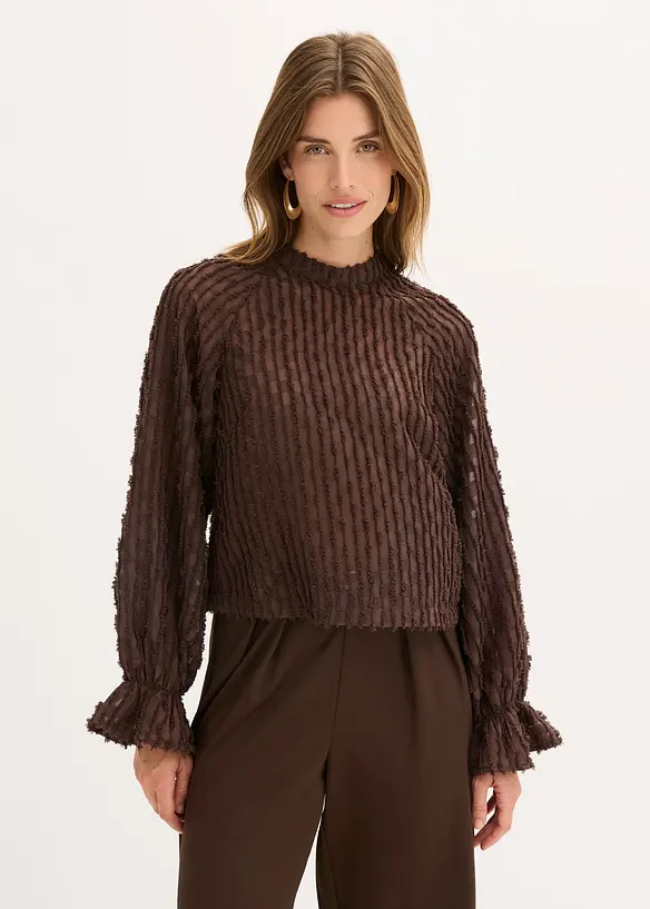 Bluse av strukturert materiale, bonprix
