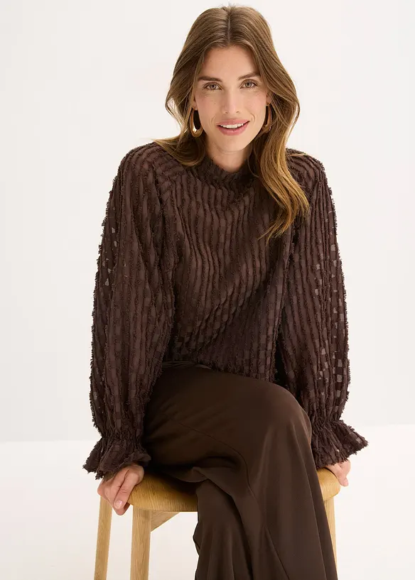 Bluse av strukturert materiale, bonprix