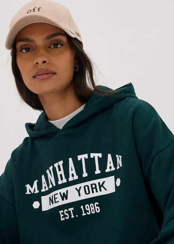 Oversized hettegenser i 100% bomull, bonprix