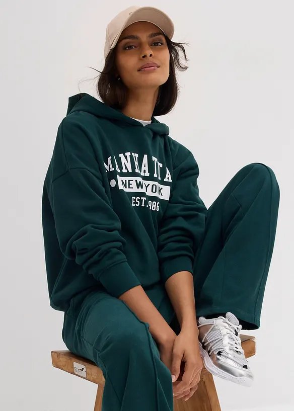 Oversized hettegenser i 100% bomull, bonprix