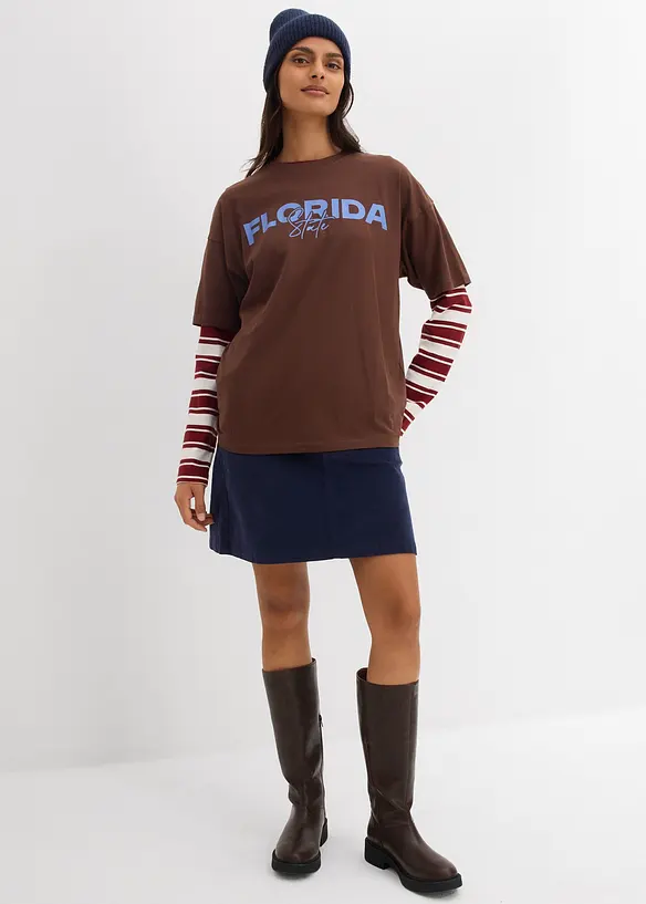 Oversized T-skjorte i 100% økologisk bomull, bonprix