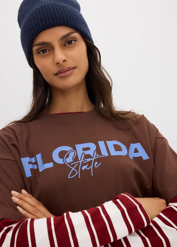 Oversized T-skjorte i 100% økologisk bomull, bonprix