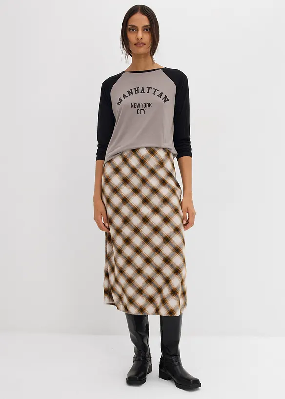 Langermet jerseytopp, bonprix