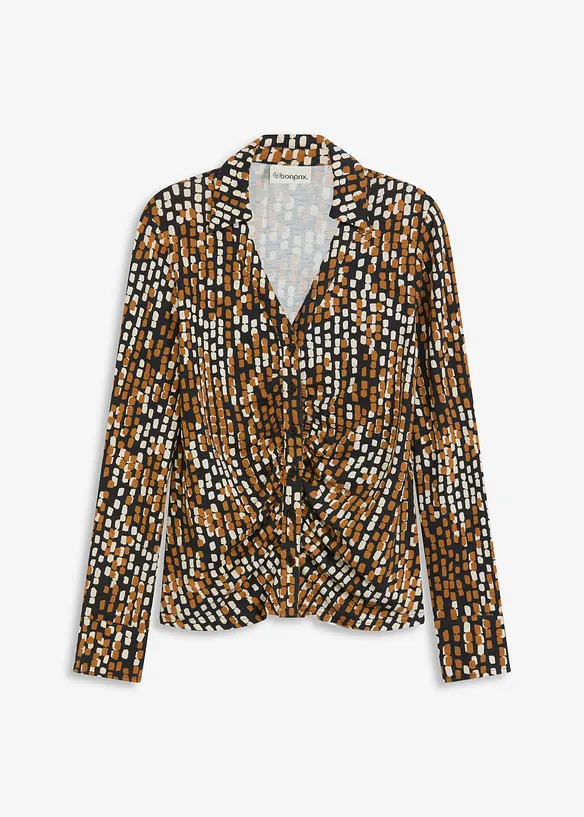 Jerseybluse med viskose, bonprix