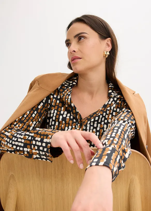 Jerseybluse med viskose, bonprix