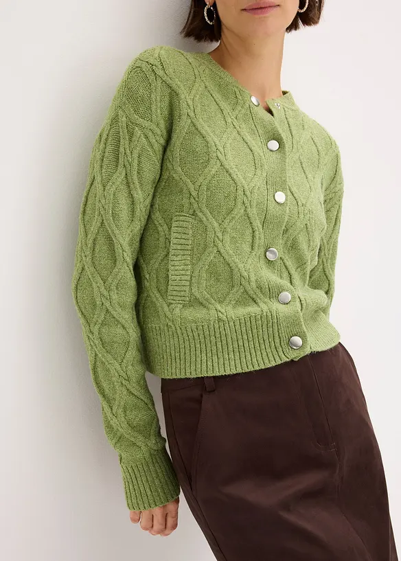 Cardigan med ull, bonprix