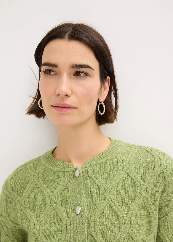 Cardigan med ull, bonprix