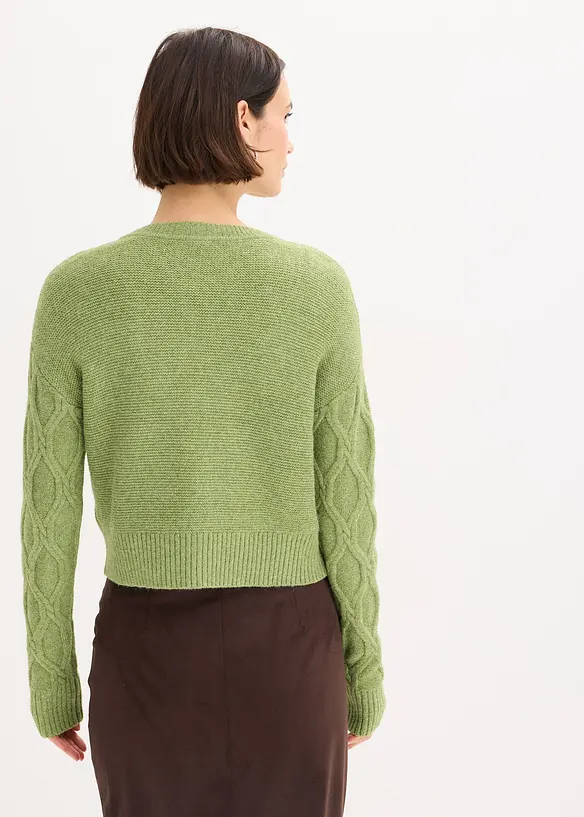 Cardigan med ull, bonprix