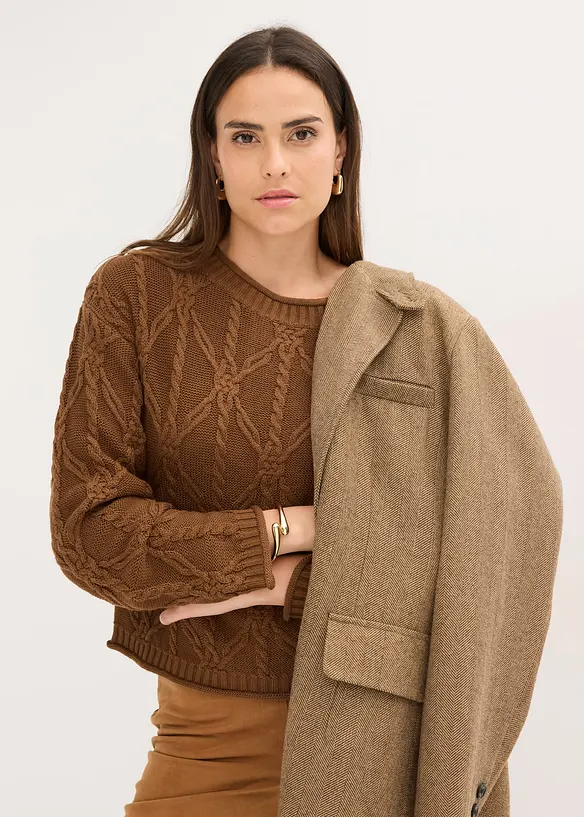 Genser med bomullsandel, bonprix