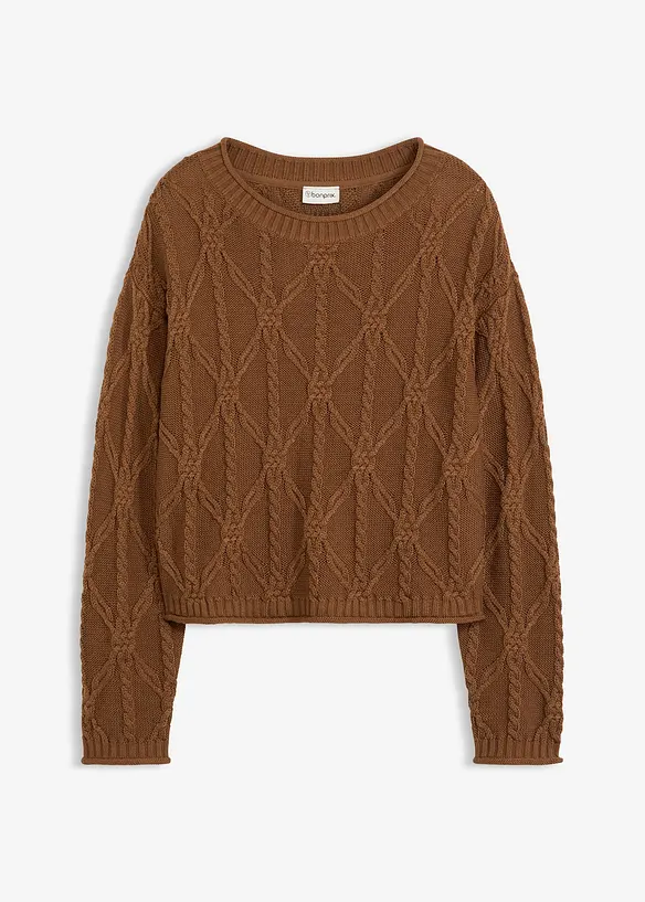 Genser med bomullsandel, bonprix