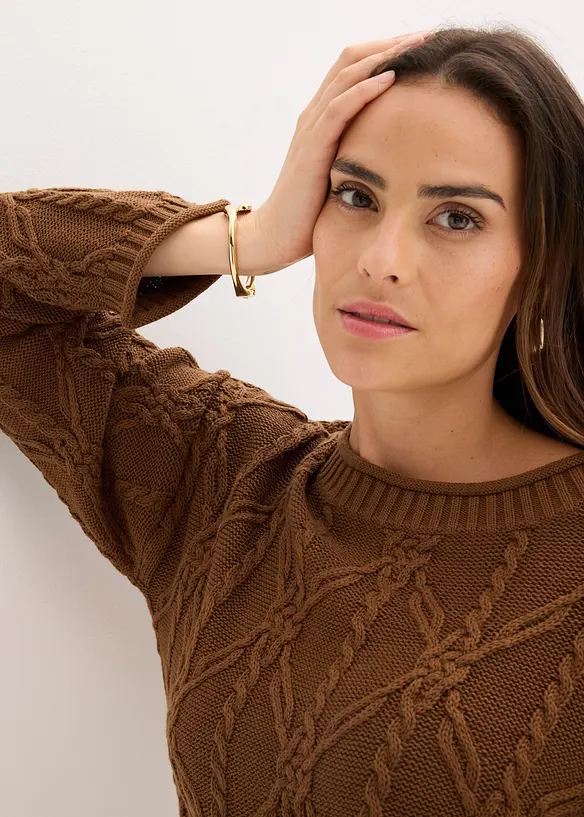 Genser med bomullsandel, bonprix