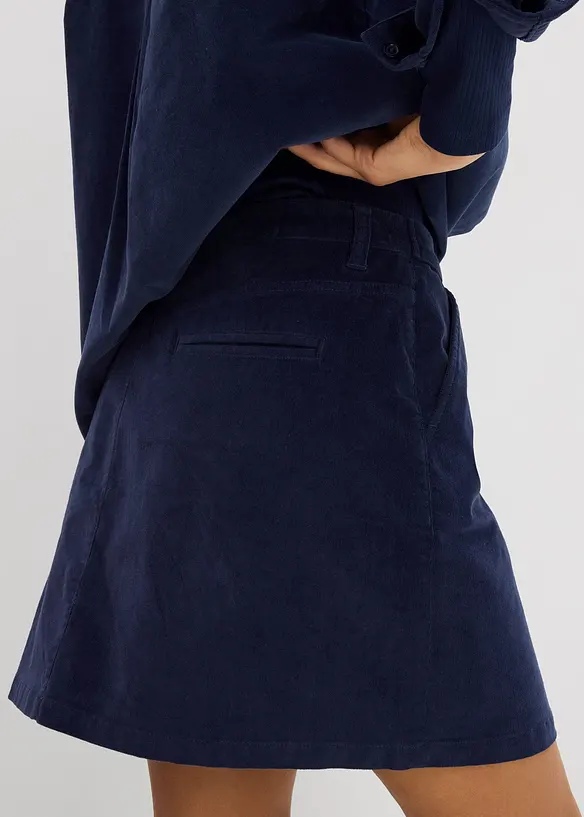 Kort skj&oslash;rt i kordfl&oslash;yel, bonprix