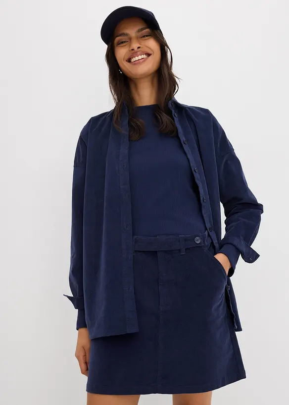 Kort skj&oslash;rt i kordfl&oslash;yel, bonprix