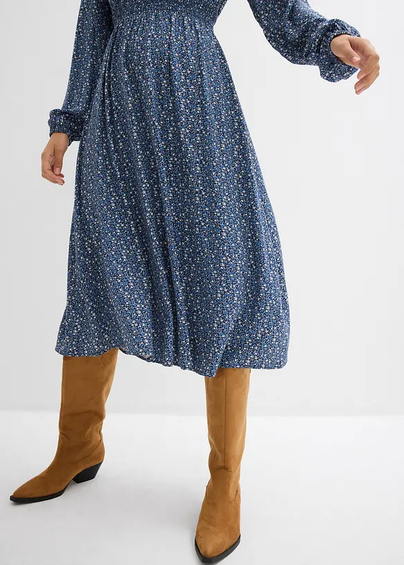 Midikjole i lett viskose, bonprix