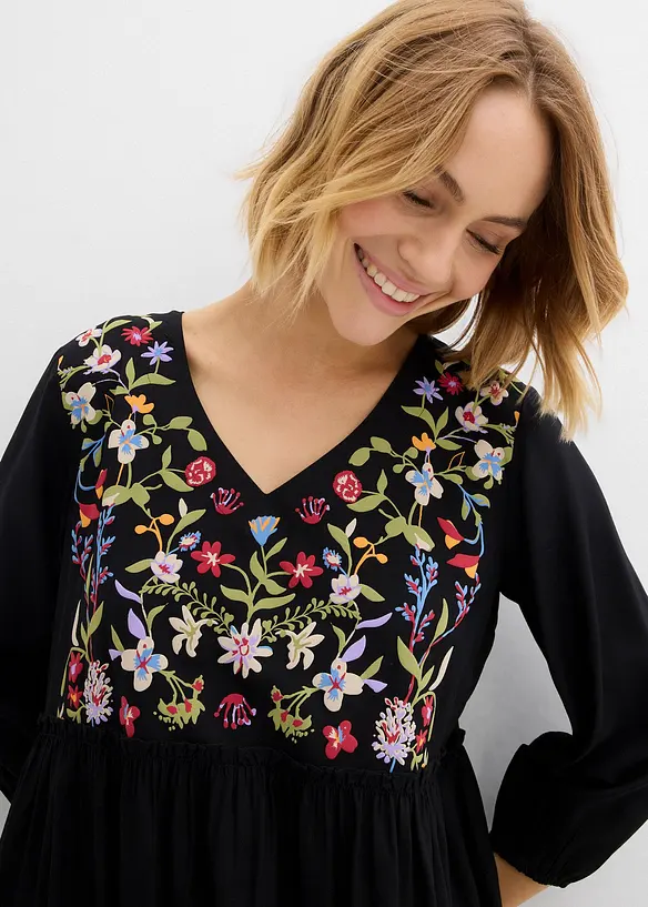 Tunikakjole i lett viskose, bonprix