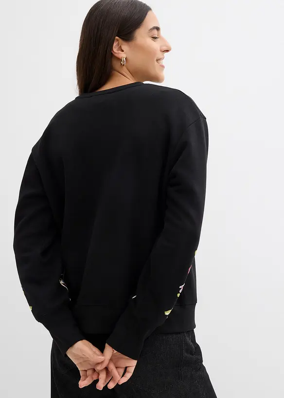 Sweatshirt i bomullsmiks, bonprix