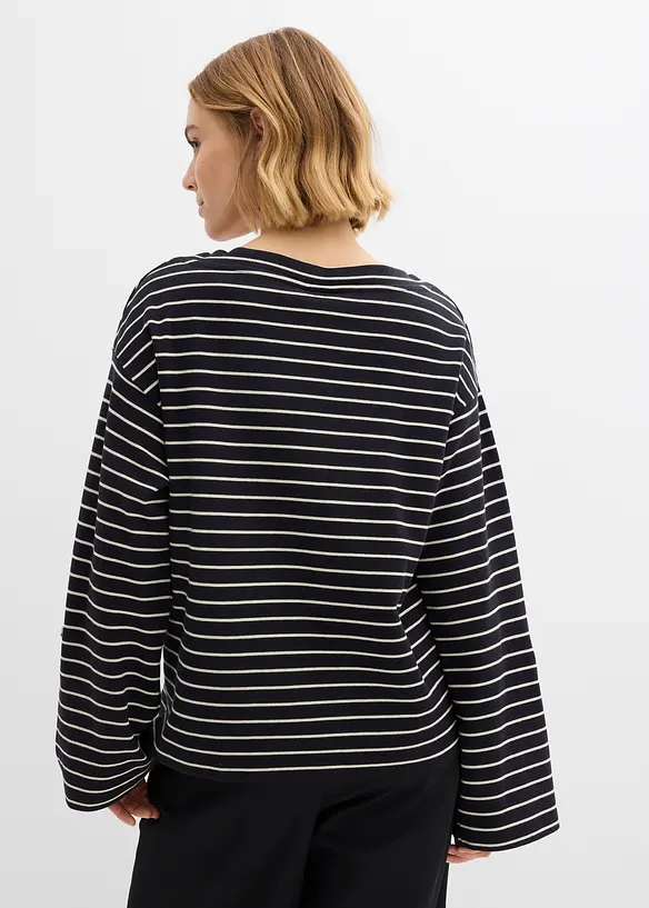 Oversized sweatshirt i 100% bomull, bonprix