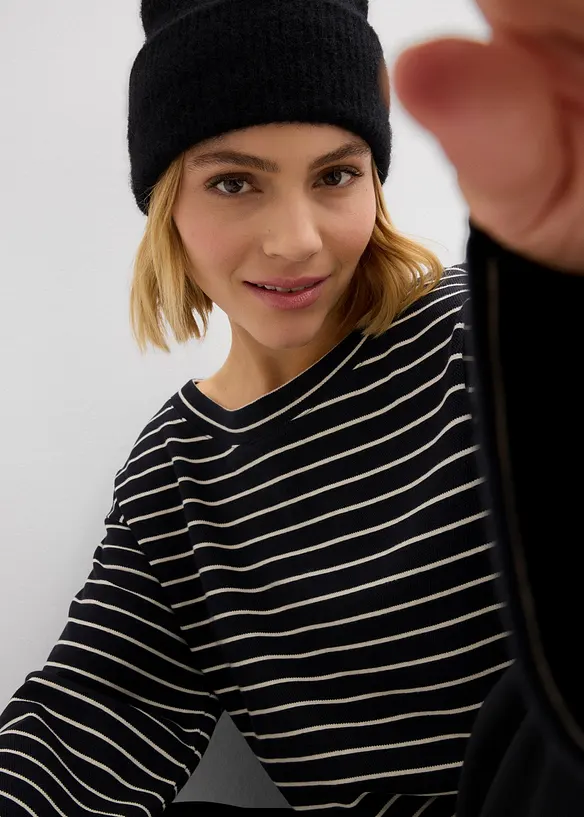 Oversized sweatshirt i 100% bomull, bonprix