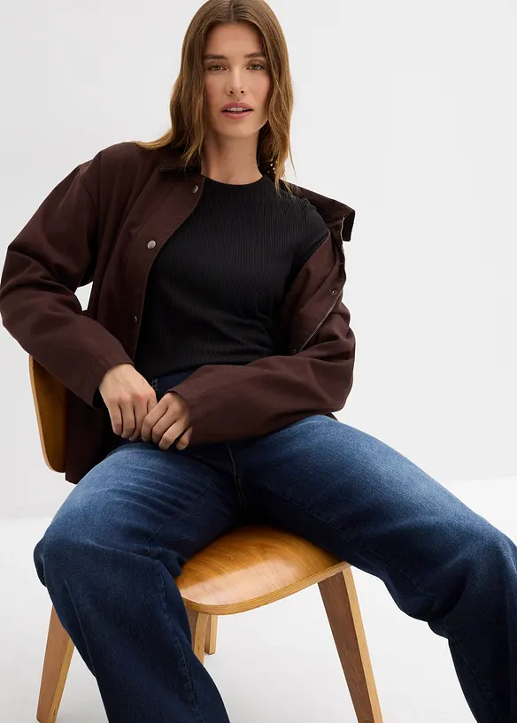 Ribbet termotopp, bonprix