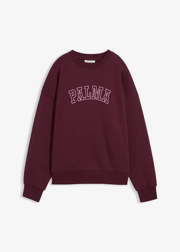 Oversized sweatshirt i bomullsmiks, bonprix