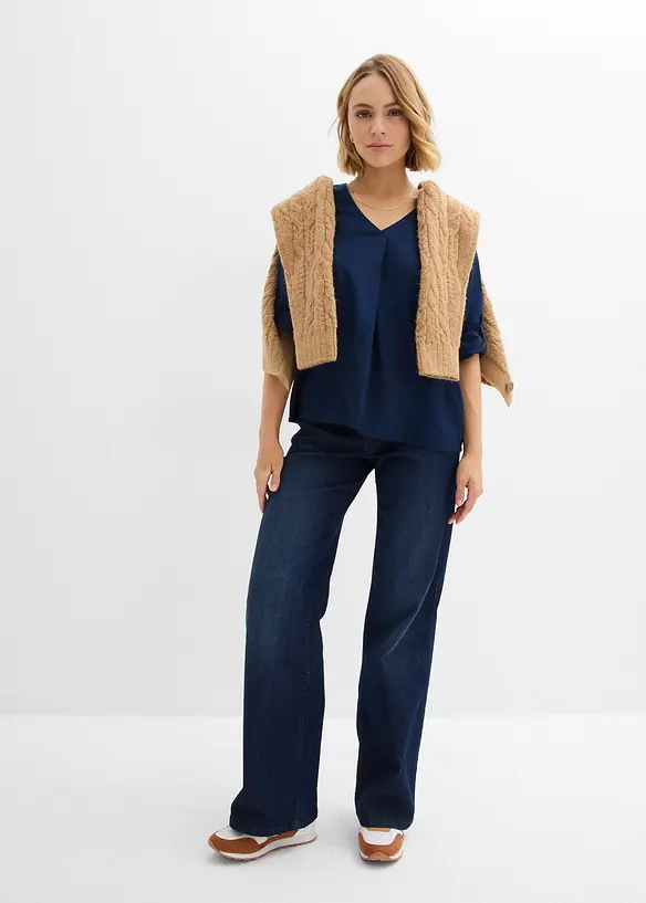 Slip on-bluse i lett viskose, bonprix