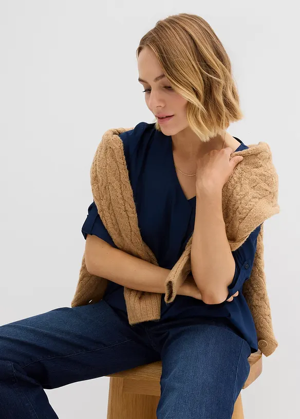 Slip on-bluse i lett viskose, bonprix