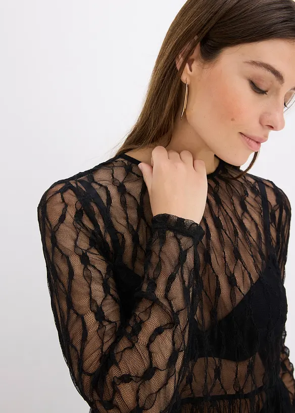 Langermet topp i blondemateriale, bonprix